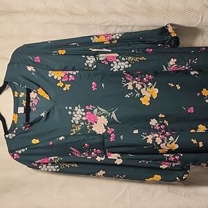 Old Navy Green Floral Dress Sz. L